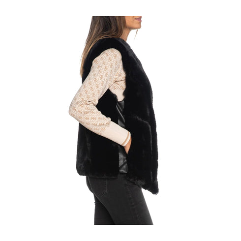 Yes Zee Gilet Gilet Donna in pelliccia sintetica Nero A24 - YESZEEJ102KX00 - 0801 - XS - Francavilla Moda